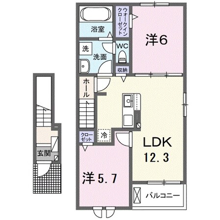 坂越駅 徒歩18分 2階の物件間取画像